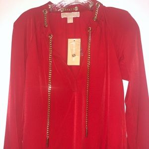 Michael Kors gold chain blouse